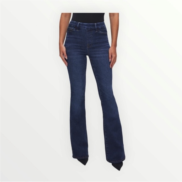 Women's Good American Pull On Flared Jeans - Picture 1 of 8